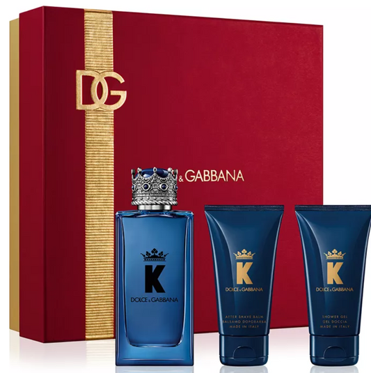D&G K EDP SP 3.4oz + 1.7oz After Shave Balm + 1.7oz Show Gel