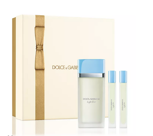 D&G LIGHT BLUE (W) EDT 3.4+1.6 oz Body Lotion +10ml EDT SP